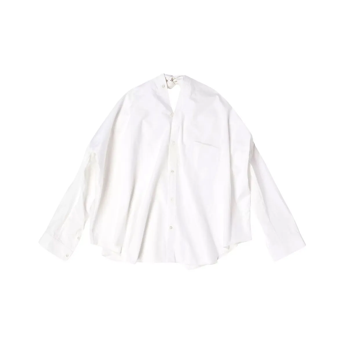 Balenciaga FW22 Рубашка Свободного кроя Женская Белая