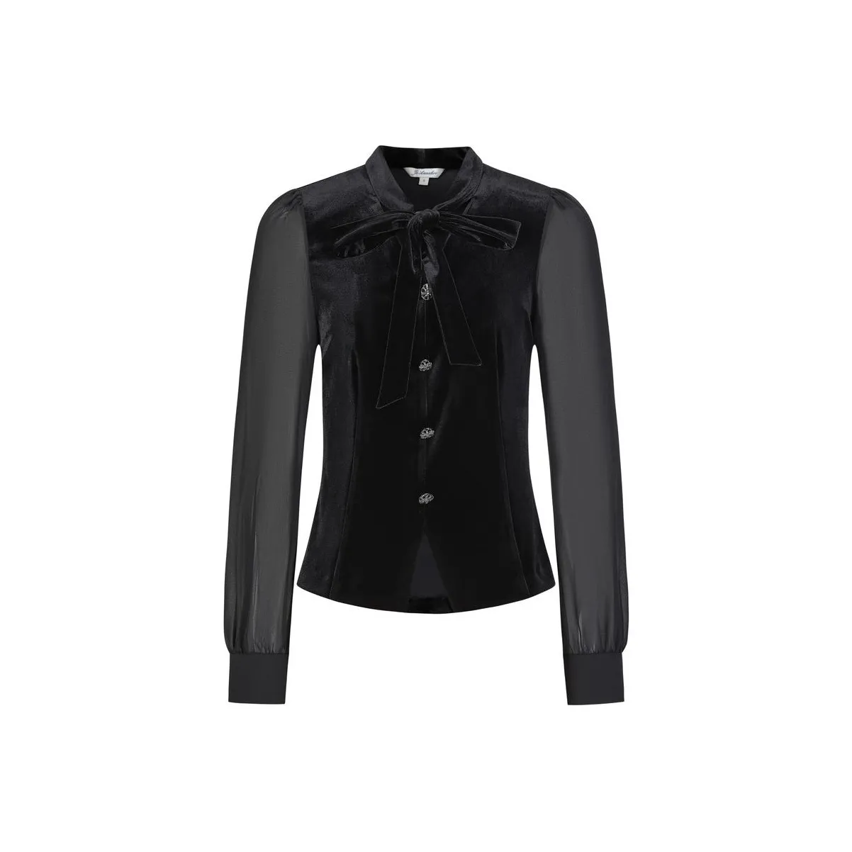 JZ. ANNAKRO Рубашка Женская Без рисунка Черная