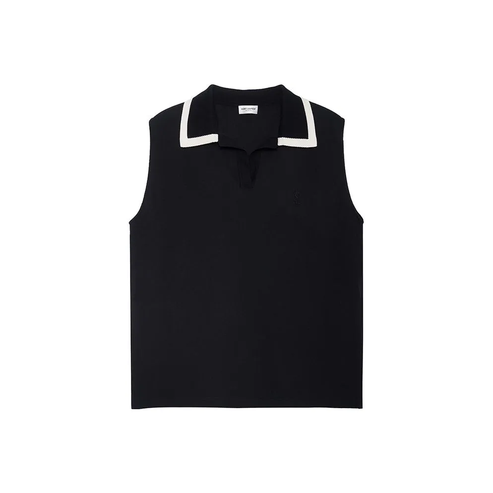 SAINT LAURENT Polo Shirt Women's Black