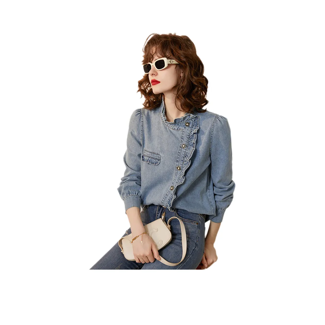 LOUISY AO Синие Женские Рубашки