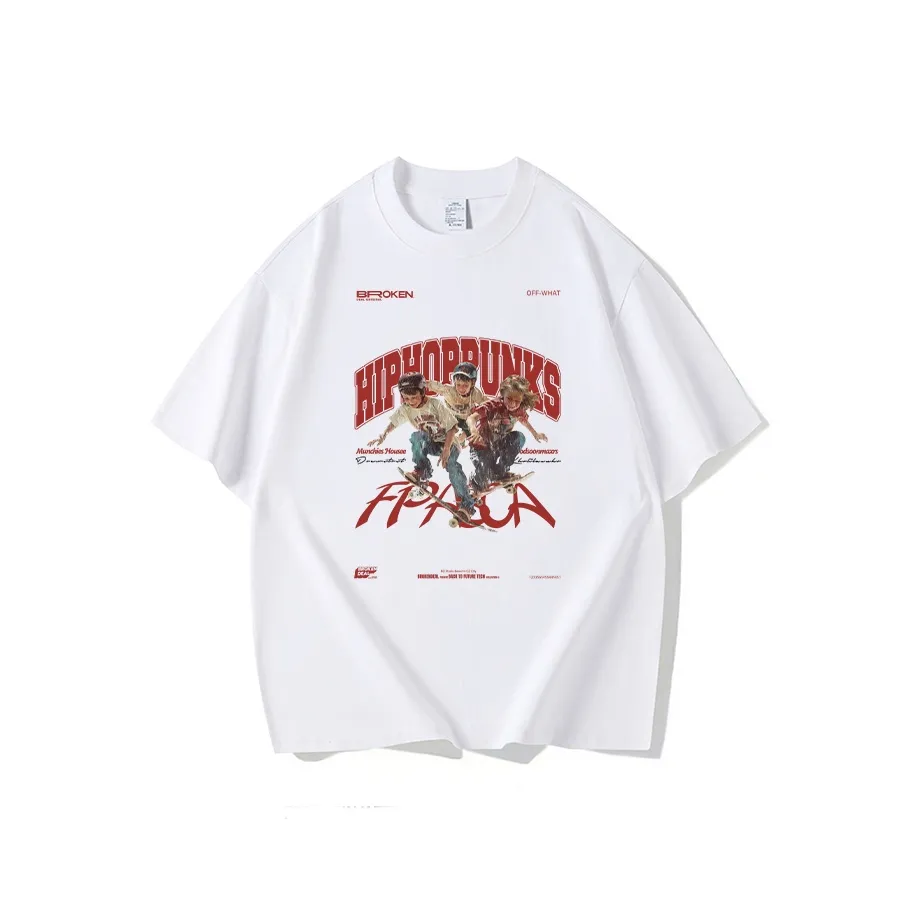 HIPHOPPUNKS T-Shirt Унисекс Белый