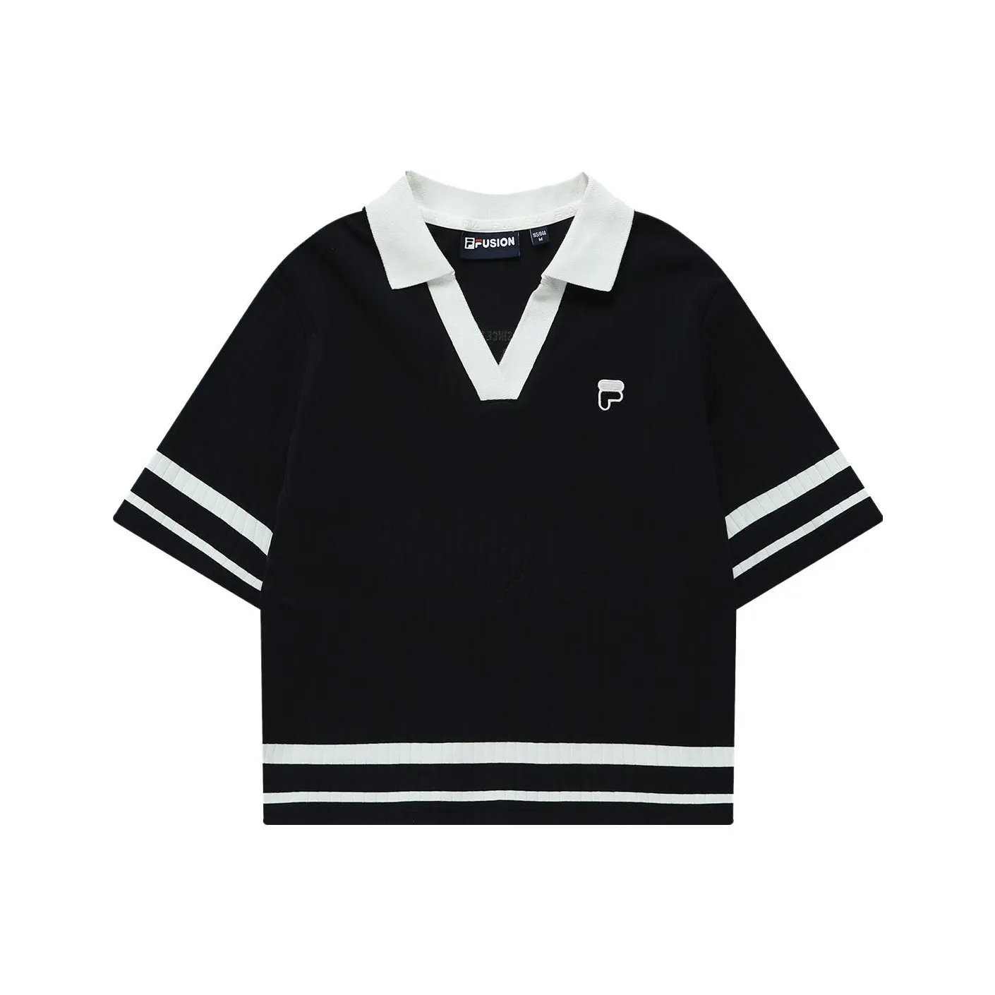 FILA FUSION Polo Shirt Women's Pitch Black