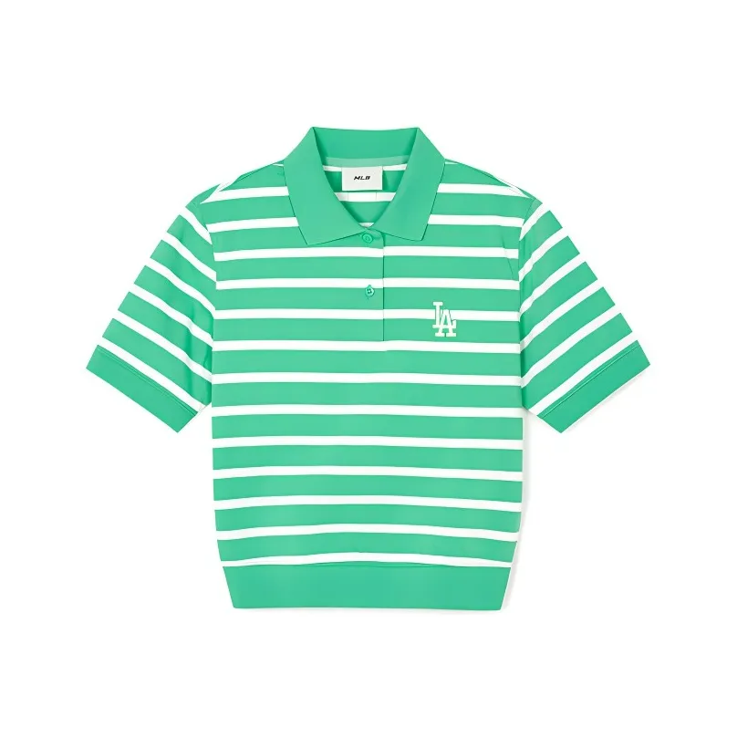 Mlb Base Logo Поло Женское Желто-Зеленое