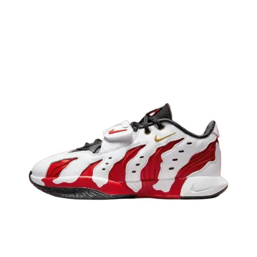 NIKE Lebron 21 Баскетбольные кроссовки Низкие Белые и красные Мужские