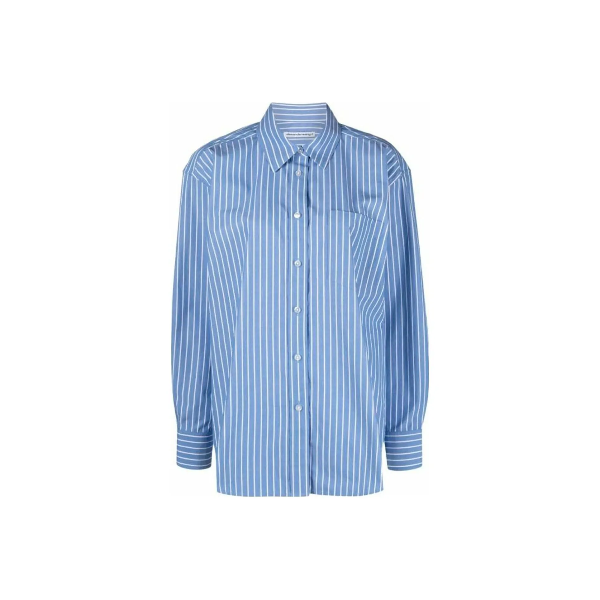 Alexander Wang Logo appliqué Striped Boyfriend Shirt