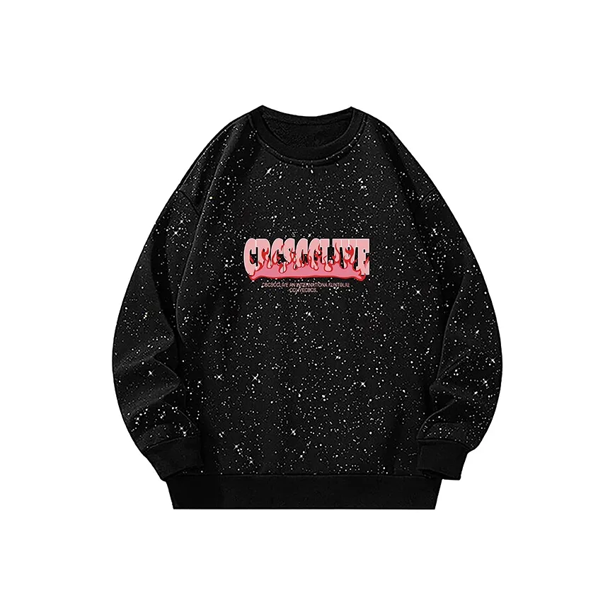 Herbal Primer Letter Loose Fit Plus Size Sweatshirt Unisex Black