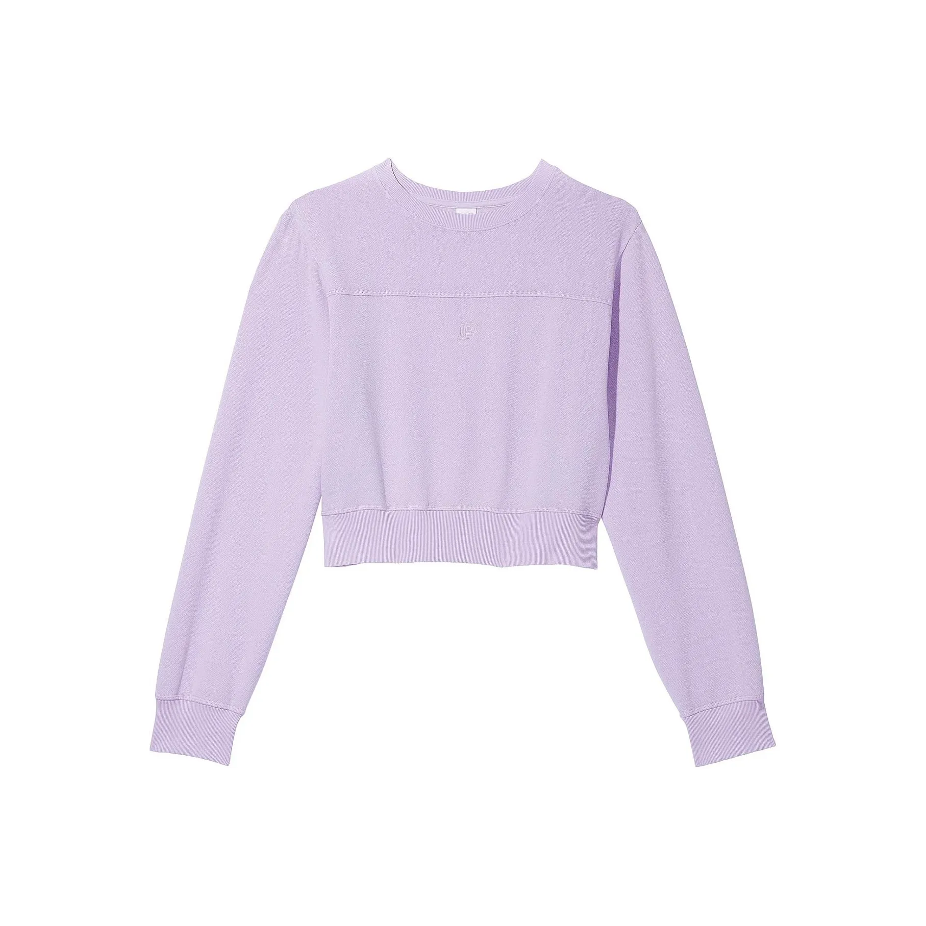 Victoria's Secret PINK Ivy Fleece Yoke Seam Crew Sweatshirt/Pastel Lilac Sweatshirt Women's Light Purple