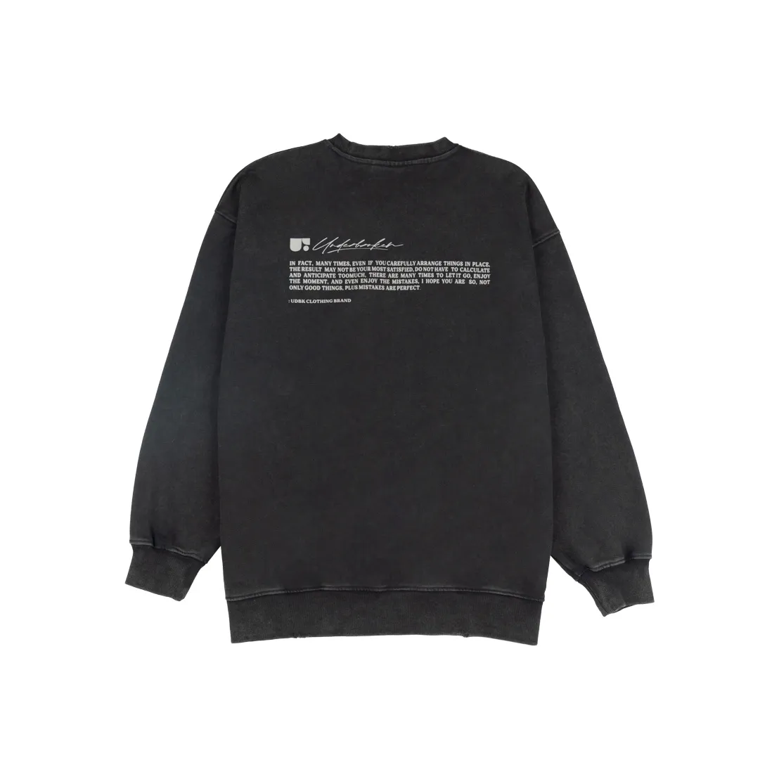 UDBK Свитшот Унисекс Выстиранный Черный