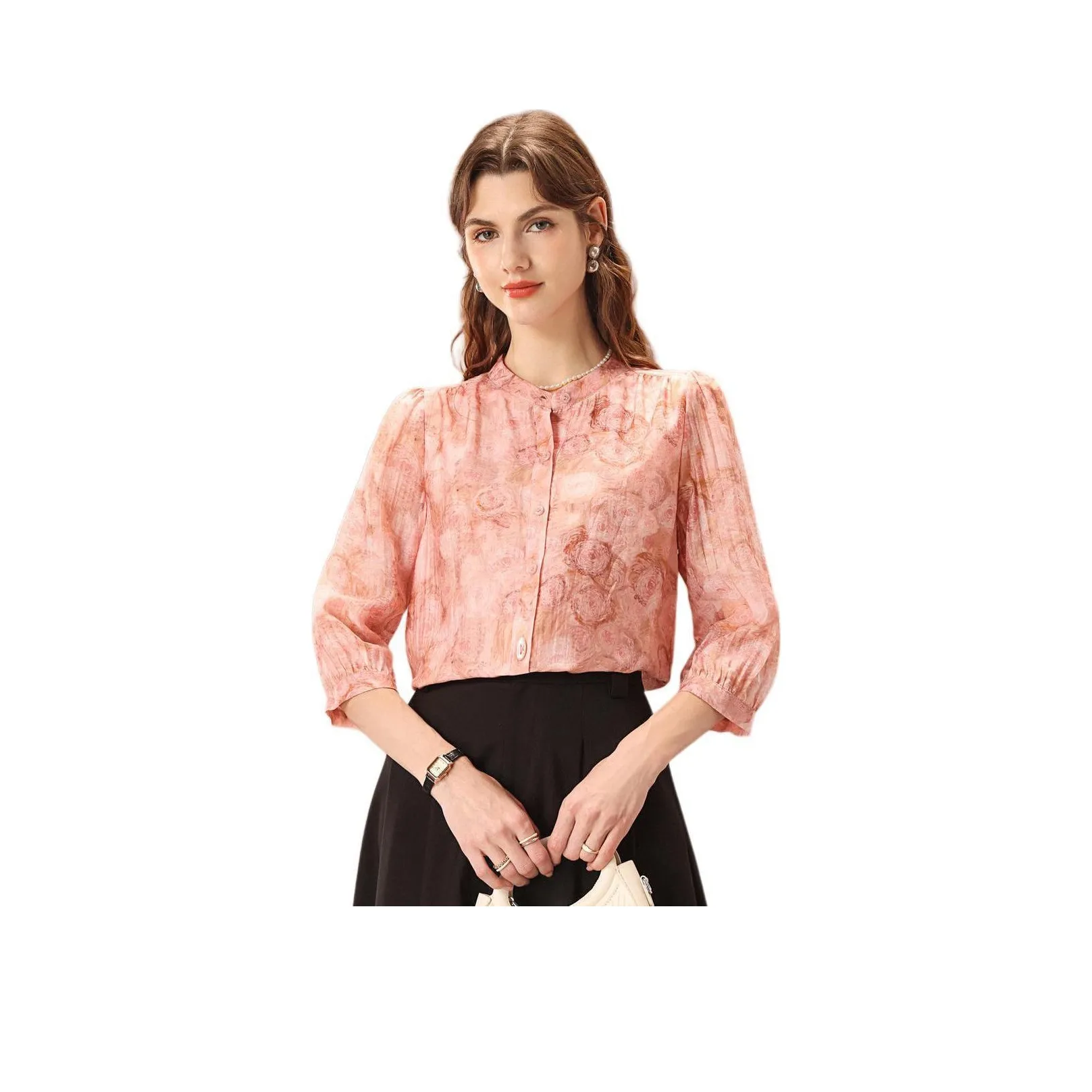 FENHONGMALI Розовые Женские Рубашки