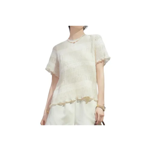 DESIGNER UNCLE Шампанское золото Женские рубашки T