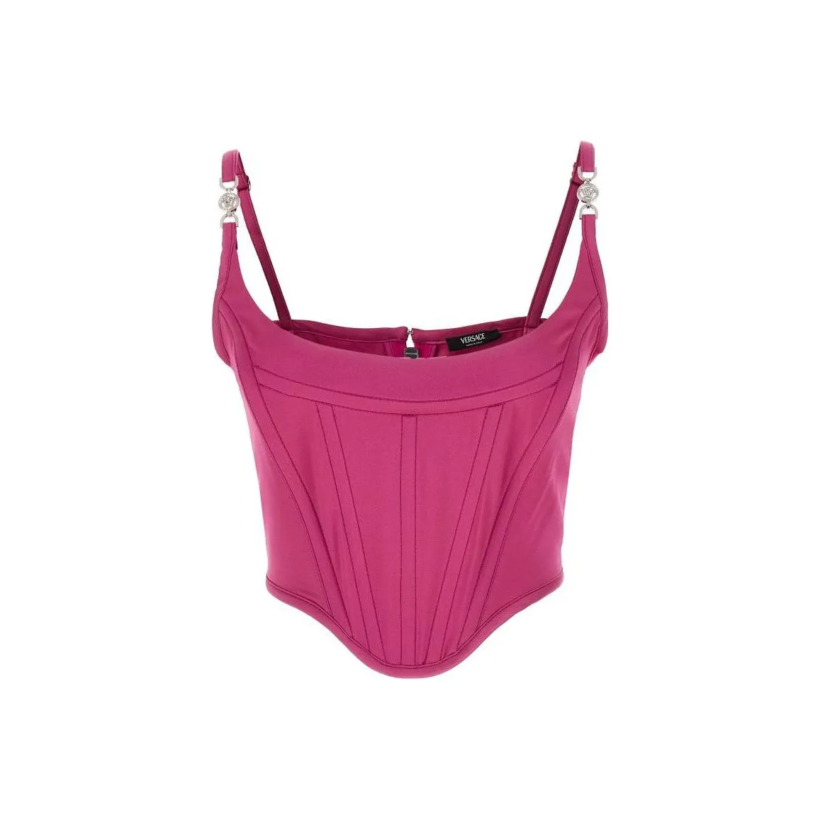 VERSACE Medusa Motif Squared Neck Corset Top
