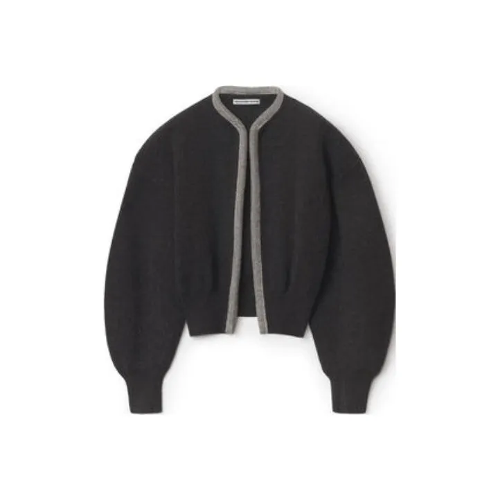 Alexander Wang Women's Crystal Trim Cardigan Charcoal