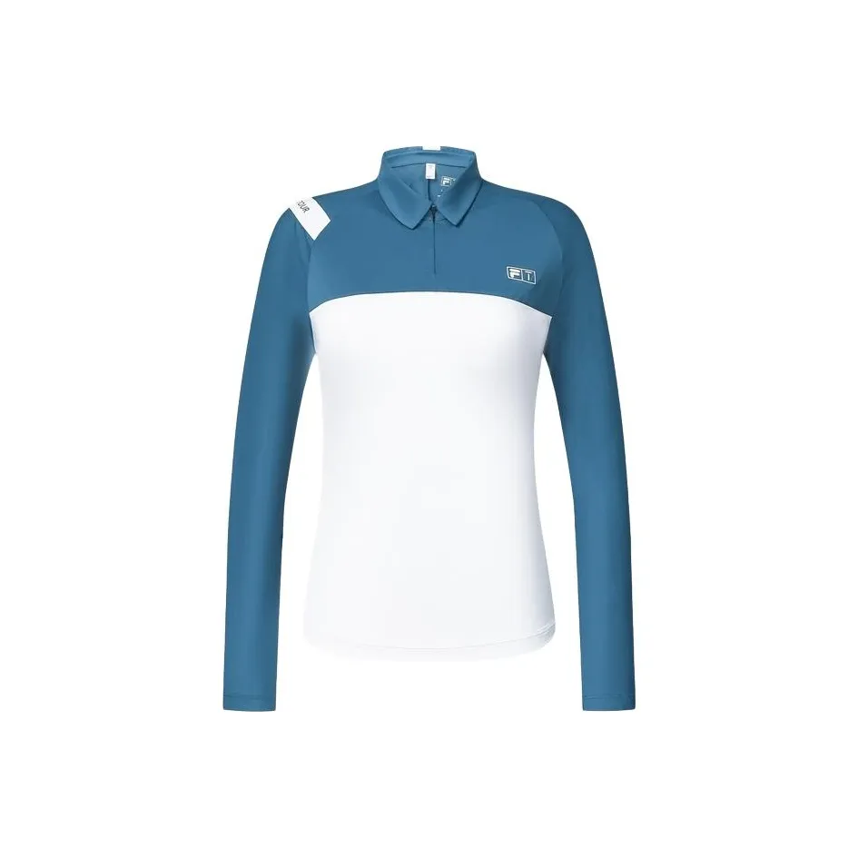 FILA Golf Series Polo Shirt Women's Logo Blue