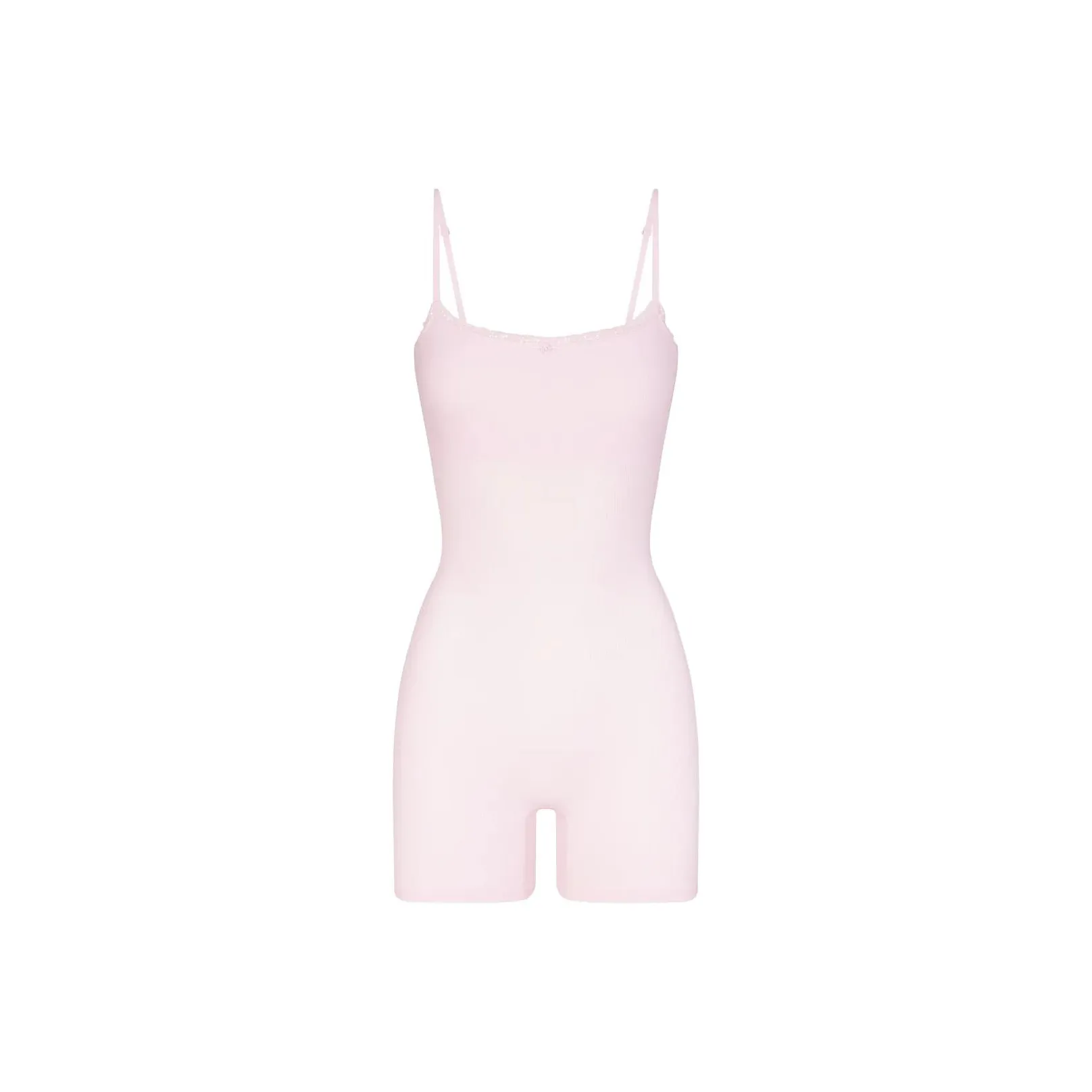 SKIMS SOFT LOUNGE LACE ONESIE Jumpsuit Women's CHERRY BLOSSOM/Cherry Blossom