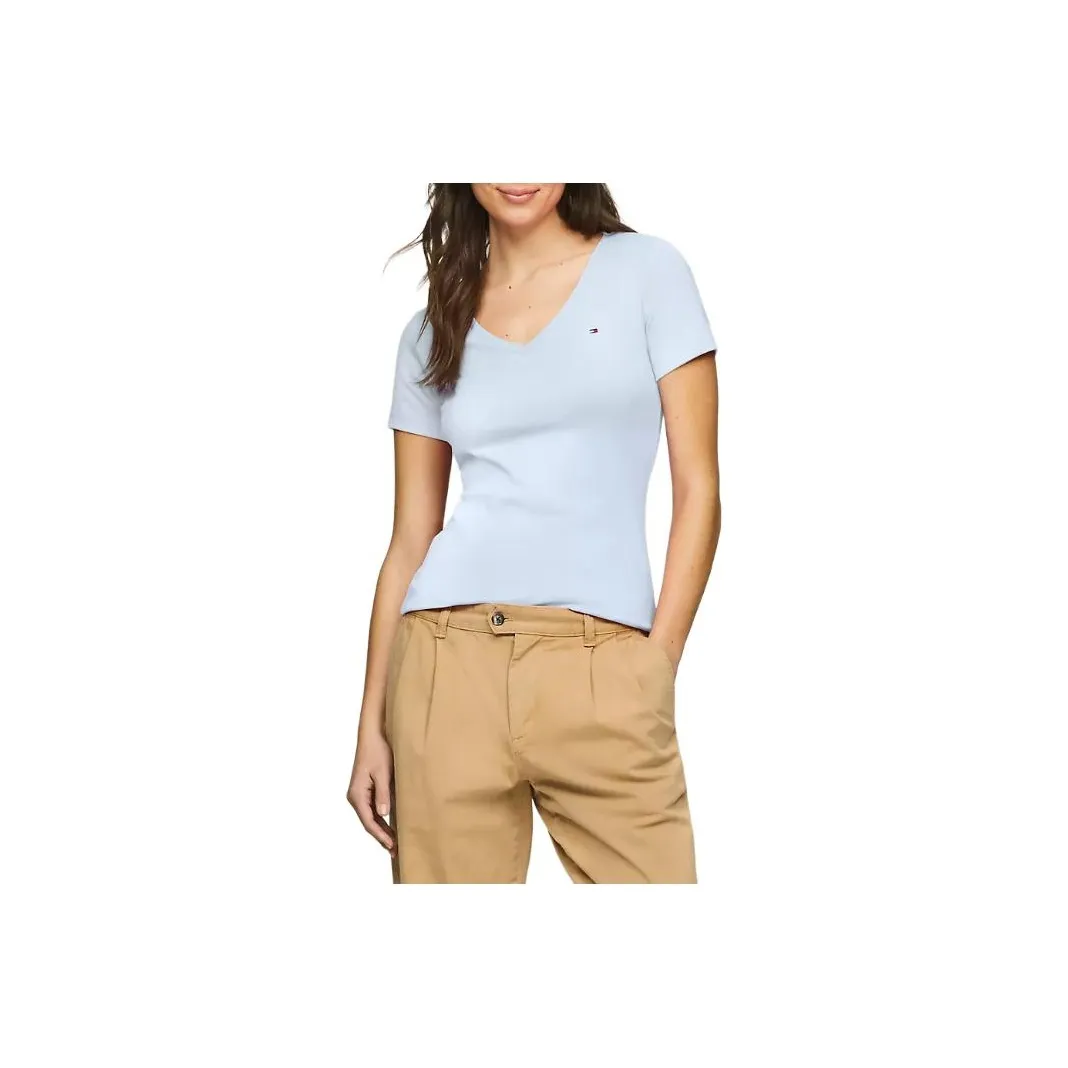 Tommy Hilfiger Стандартная T-рубашка Женская Светло-синяя