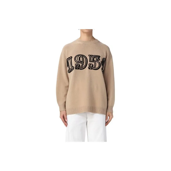 MaxMara Бежевые Женские Кашемировые Свитеры