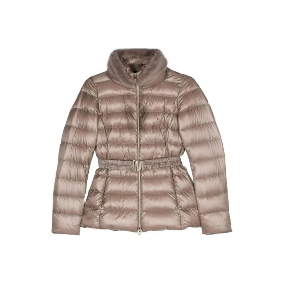 HERNO High Neck Belted Puffer Jacket