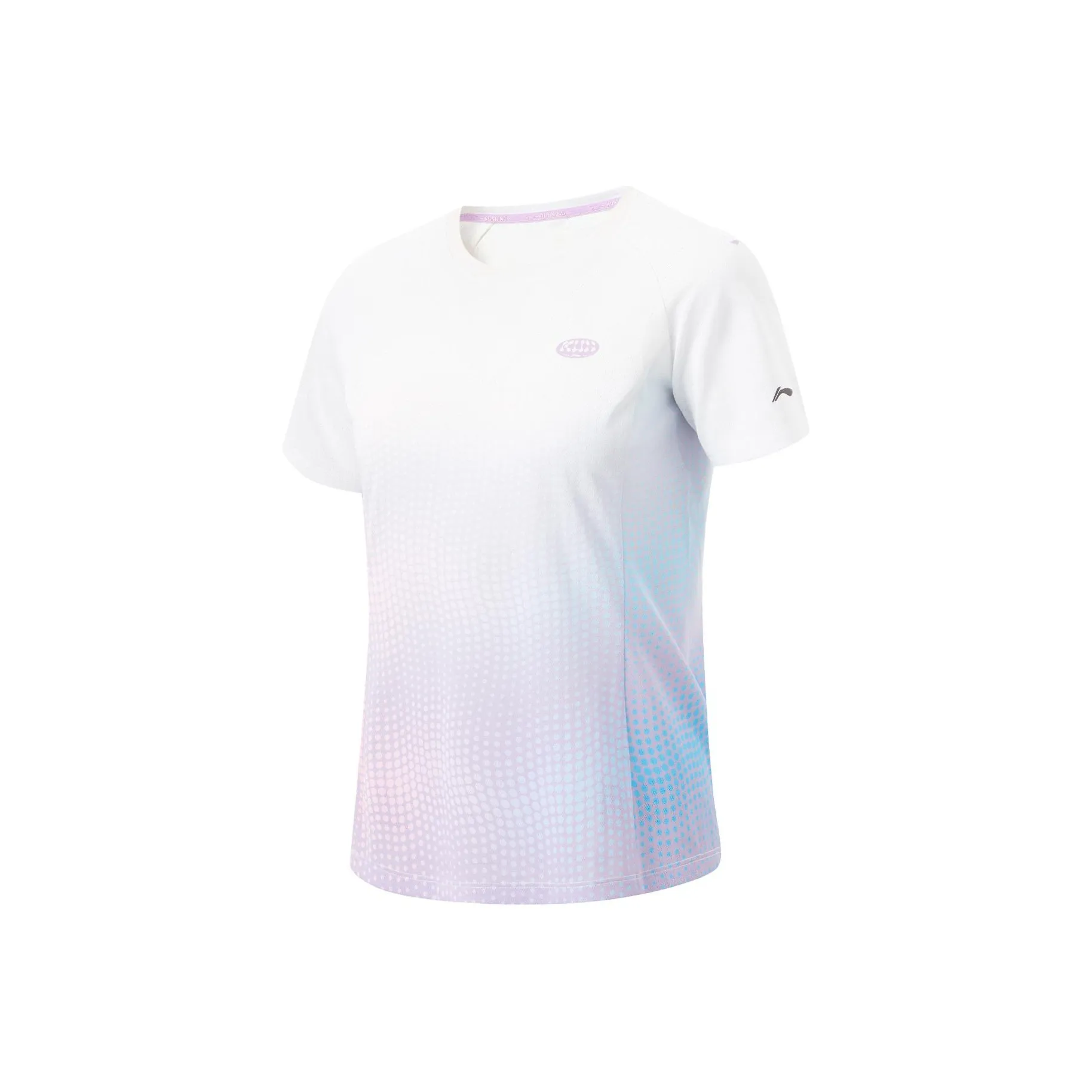 LINING Реглан-рукав Т-рубашка Женская Стандартная Белая Верошиний Фиолетовый