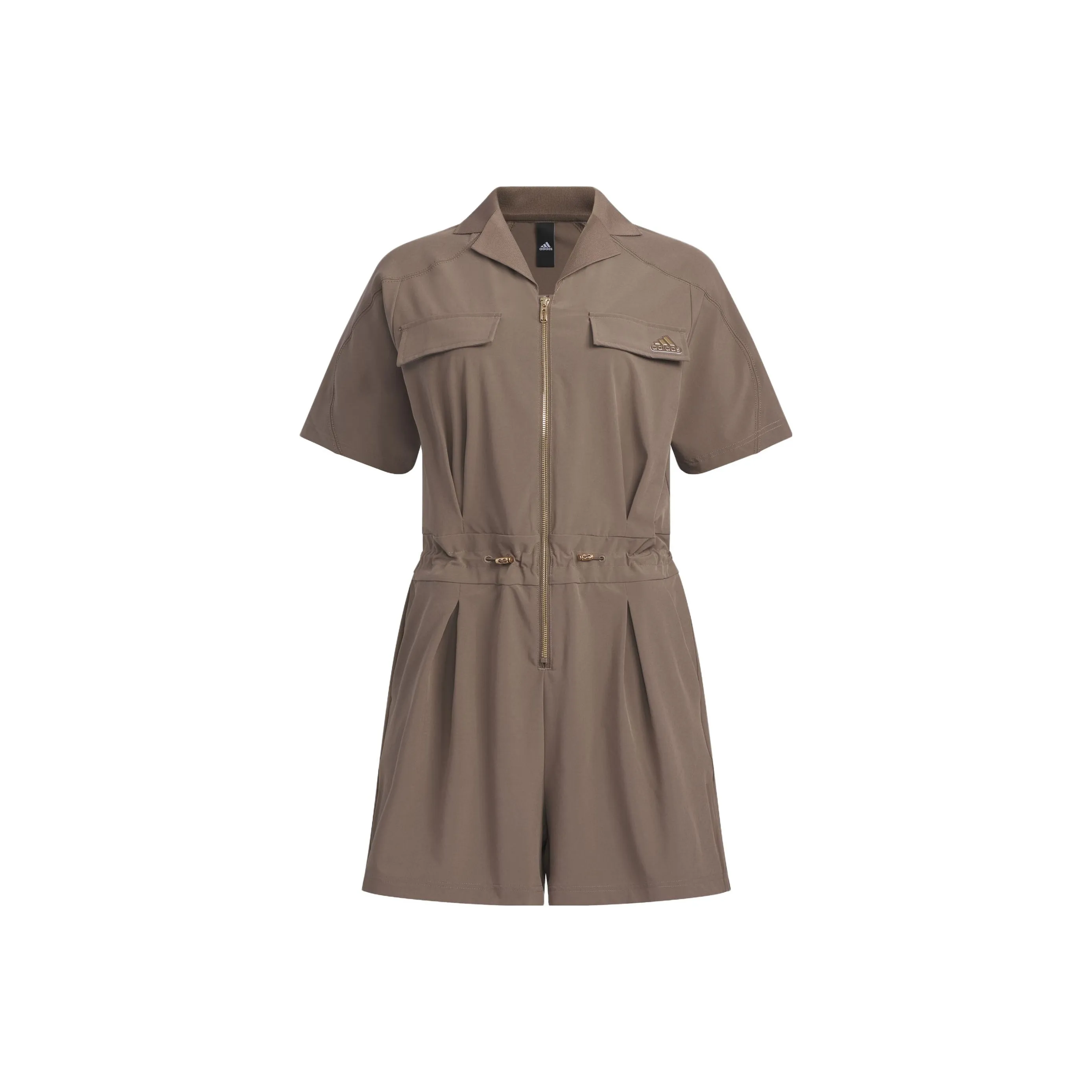 adidas Future Of Tech Short-Sleeve Jumpsuit Coffee