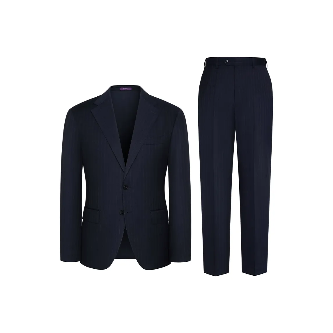 SKARO Бизнес-костюм мужской темно-синий полосы