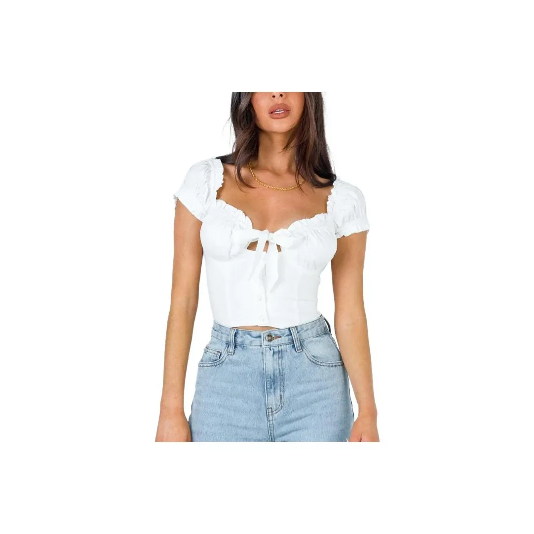 PRINCESS POLLY T Shirt Women's White/White
