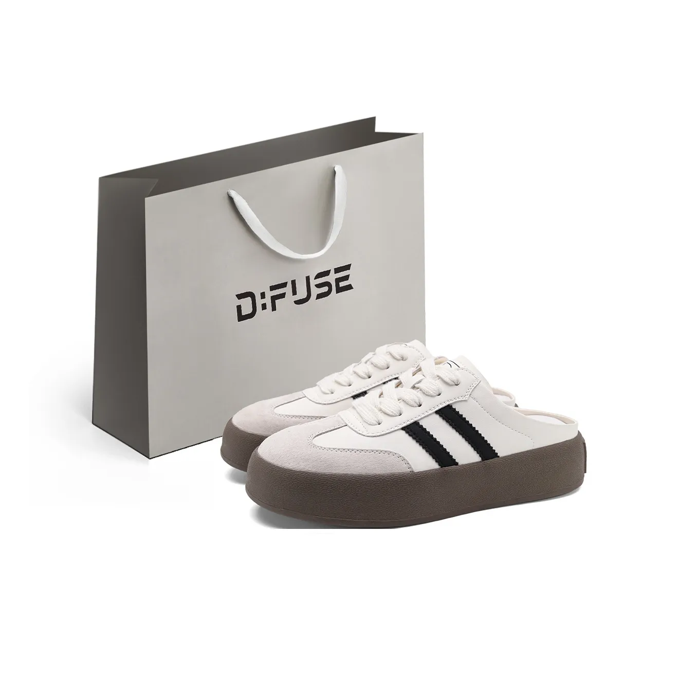 D Fuse SCANDINAVIA Устойчивые к истиранию Домашние тапочки Женские Бежево-черные