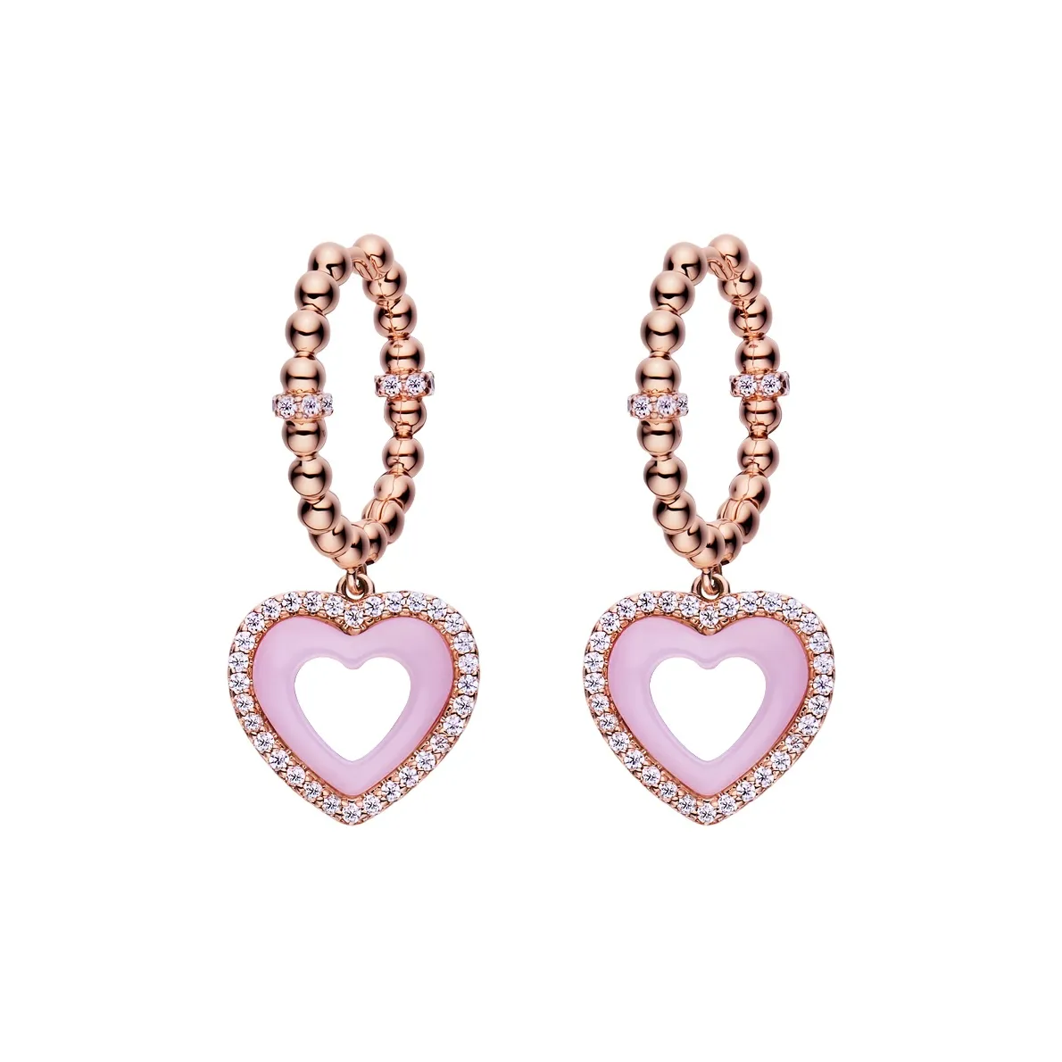 BLACK BY BLUE BRAVE 4B 18K Rose Gold Earrings Women's