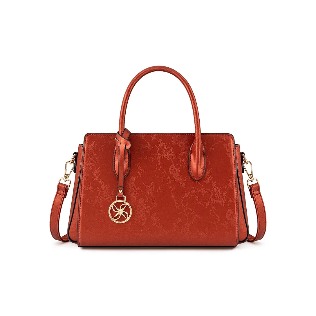 Vigno Сумка из синтетической кожи одно плечо через плечо стандартная женская абрикос красный