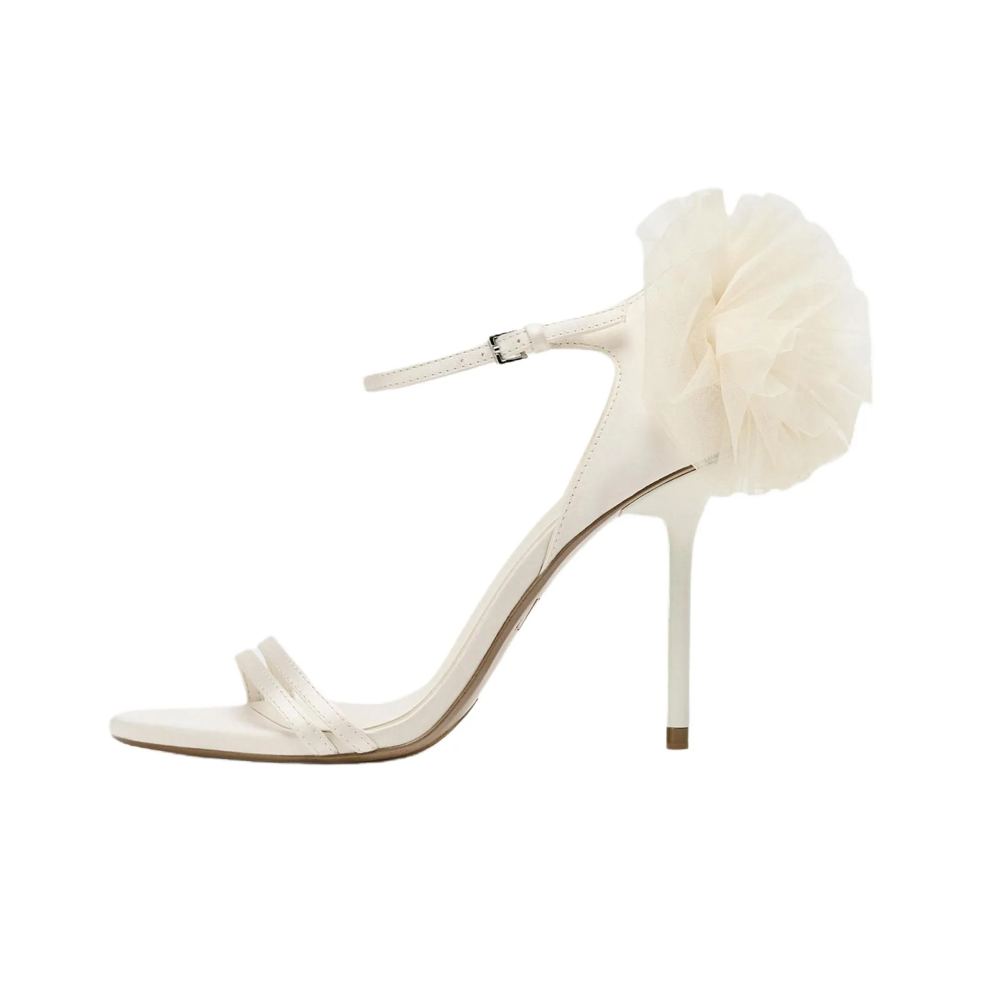 ZARA LIMITED EDITION One Strap Sandals 10cm Women's White