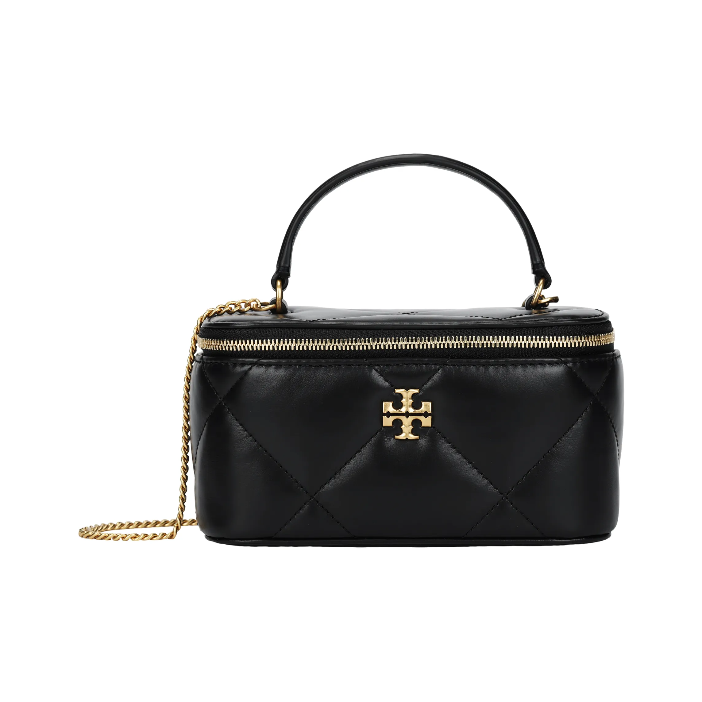 TORY BURCH Kira Diamond Quilt Vanity Case Black