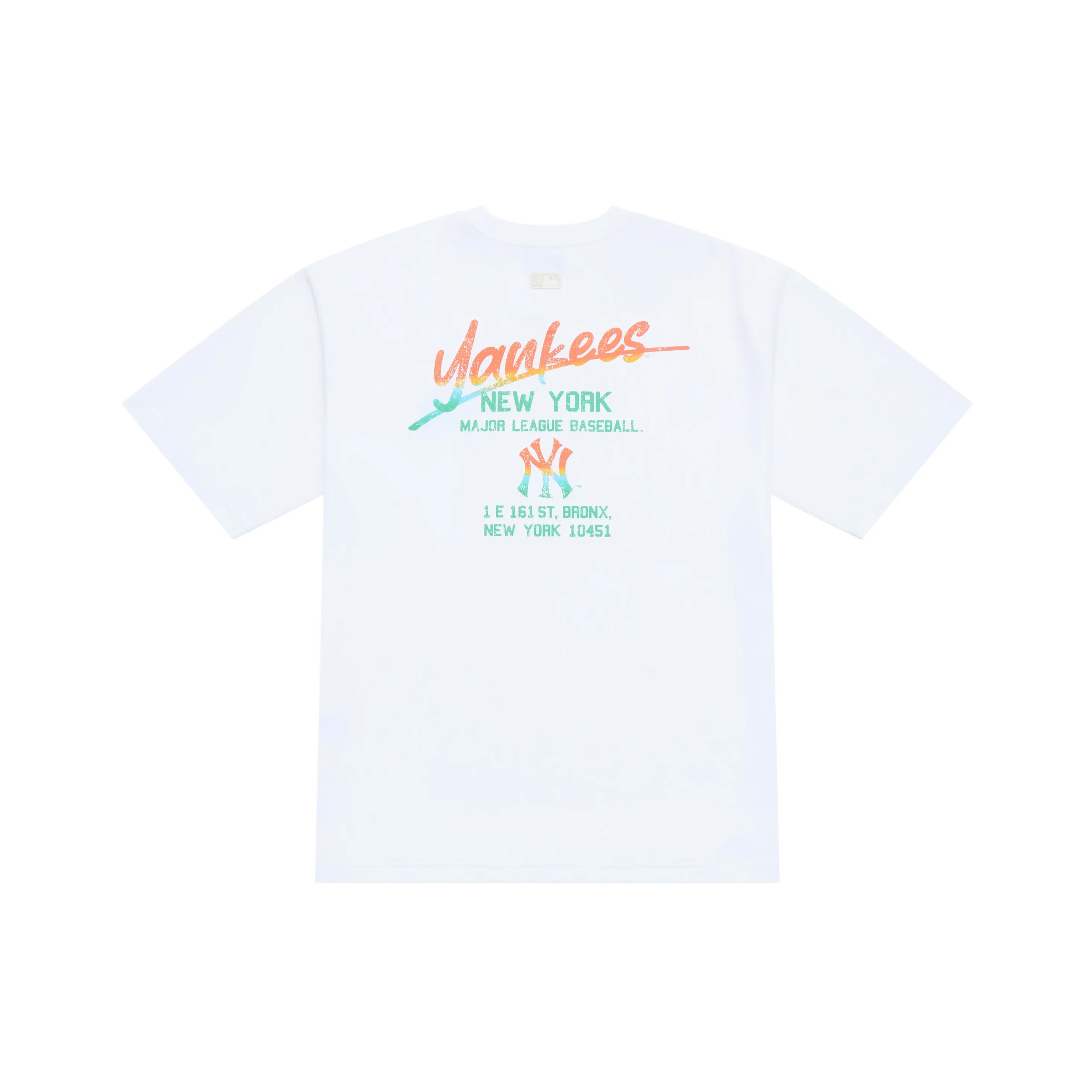 Mlb Base Logo New York Yankees Basic Collection SS25 T-Shirt Унисекс Белый