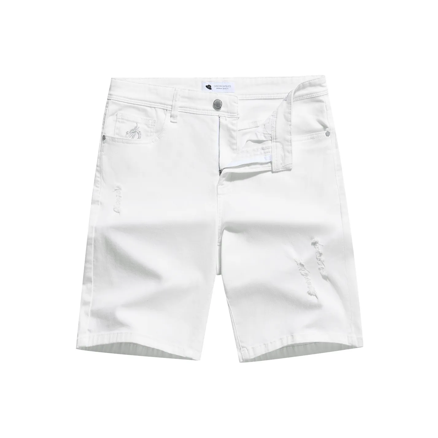 Dance with Wolves Джинсовые шорты Мужские Натуральный Белый