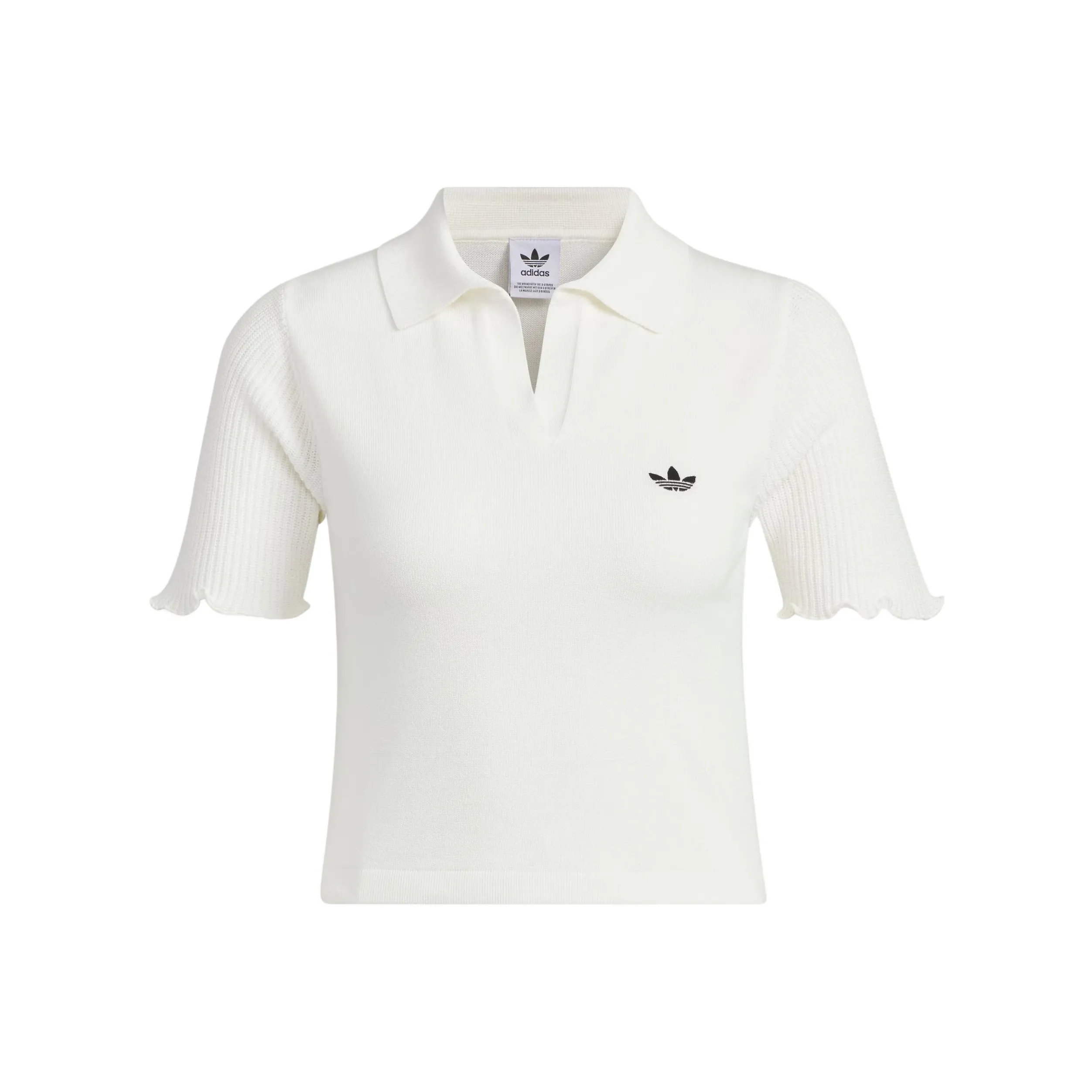 Adidas Originals Knit Polo Shirt Polo Shirt Women's White