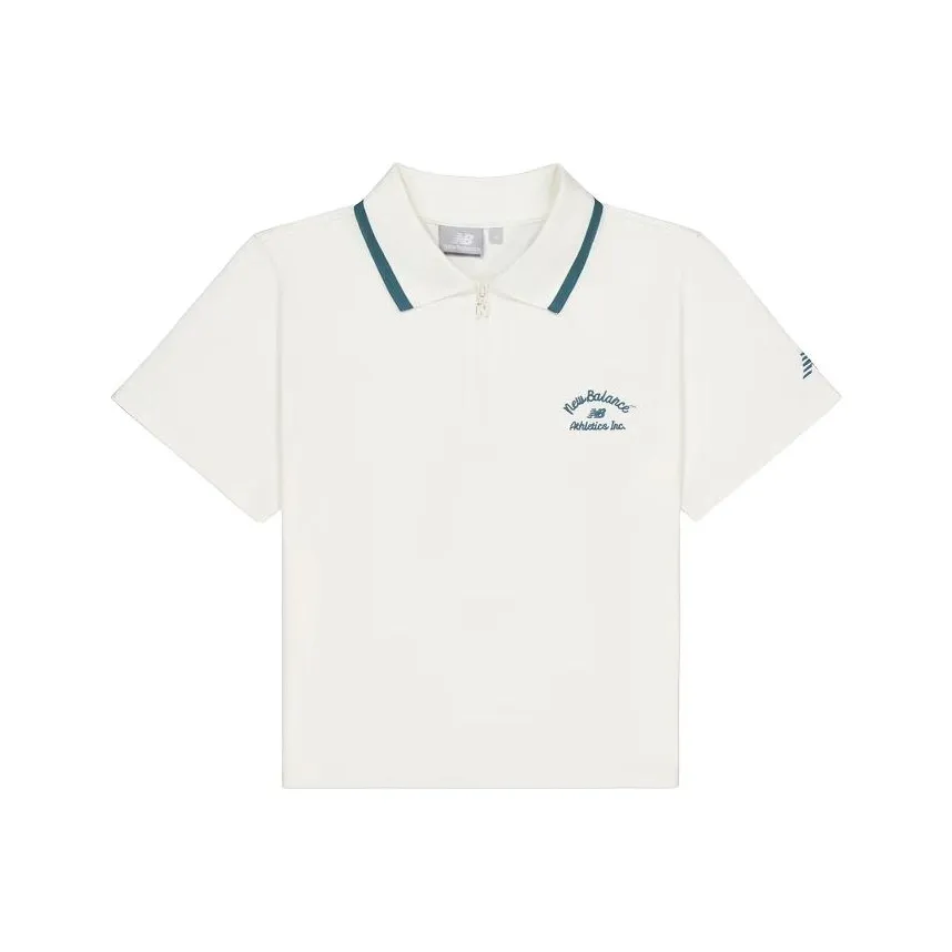New Balance Поло Женское Белое