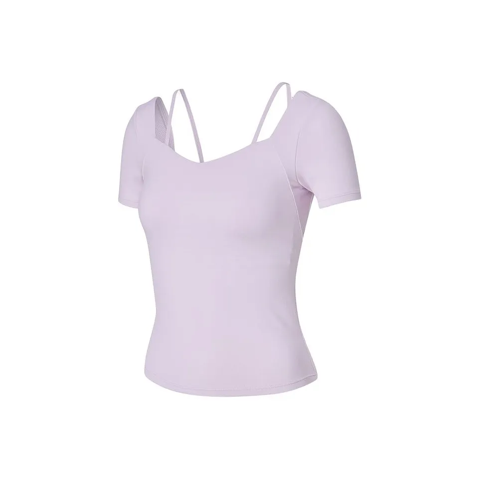 XEXYMIX Йога T-рубашка Женская Светло-фиолетовая