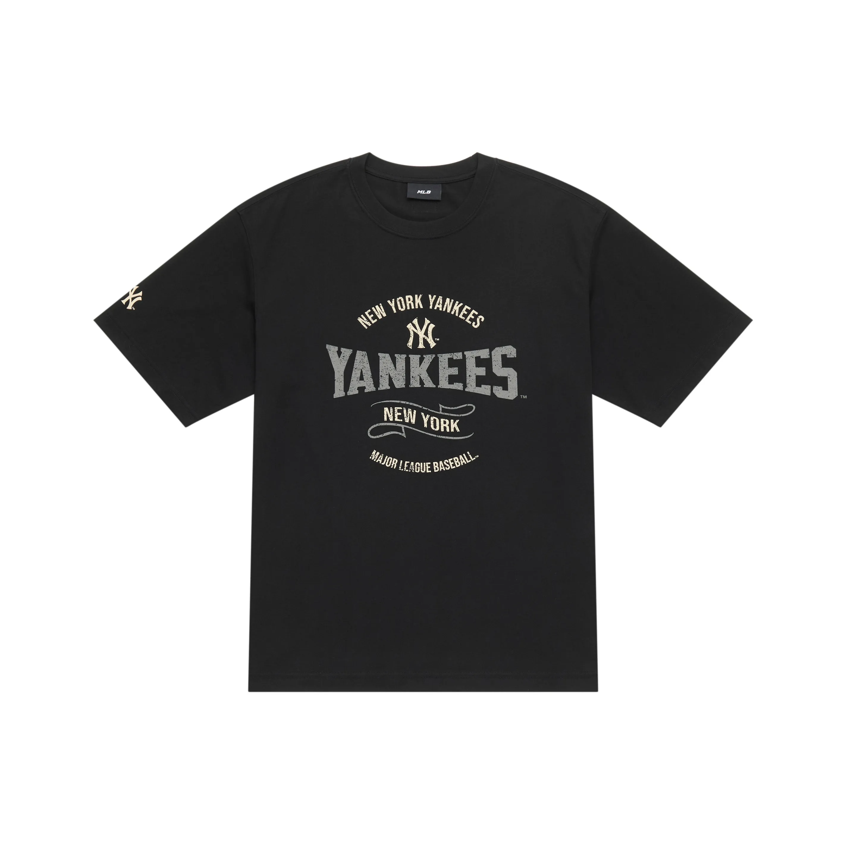 MLB Preppy Style Collection New York Yankees SS25 T-Shirt Унисекс Черный
