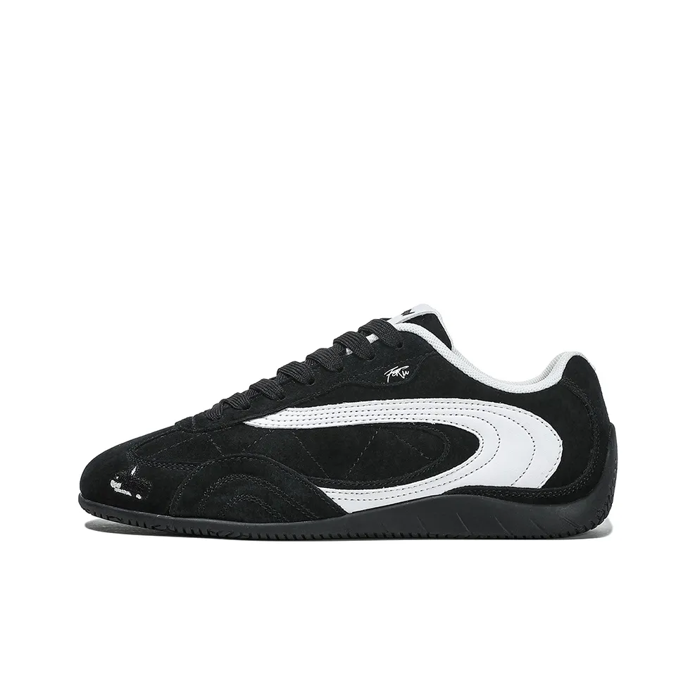 FERW Slip Resistant и Abrasion Resistant Покрытие Низкий Топ Casual Унисекс Черный Белый