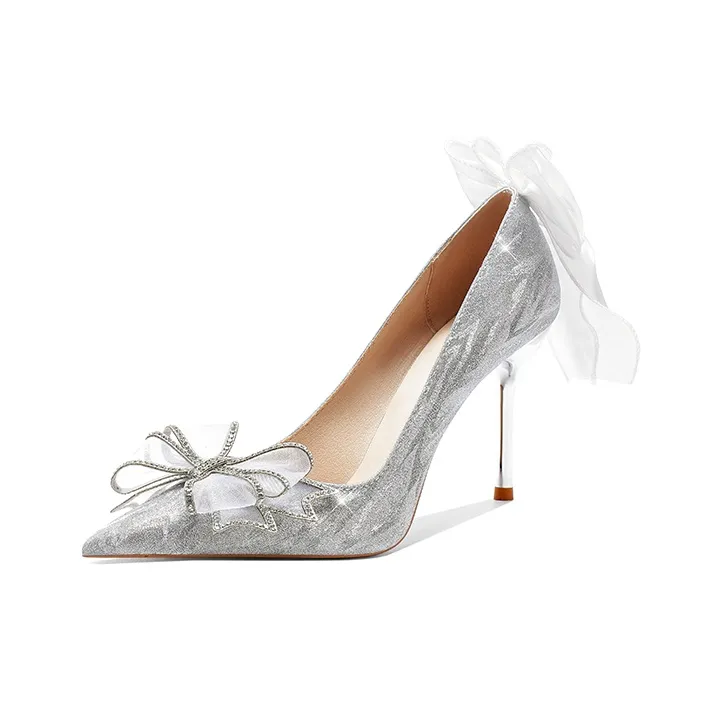 Imono Высокие каблуки Женские Серебряные