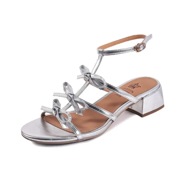 QUICHESHOES Римские сандалии Женские Серебряные