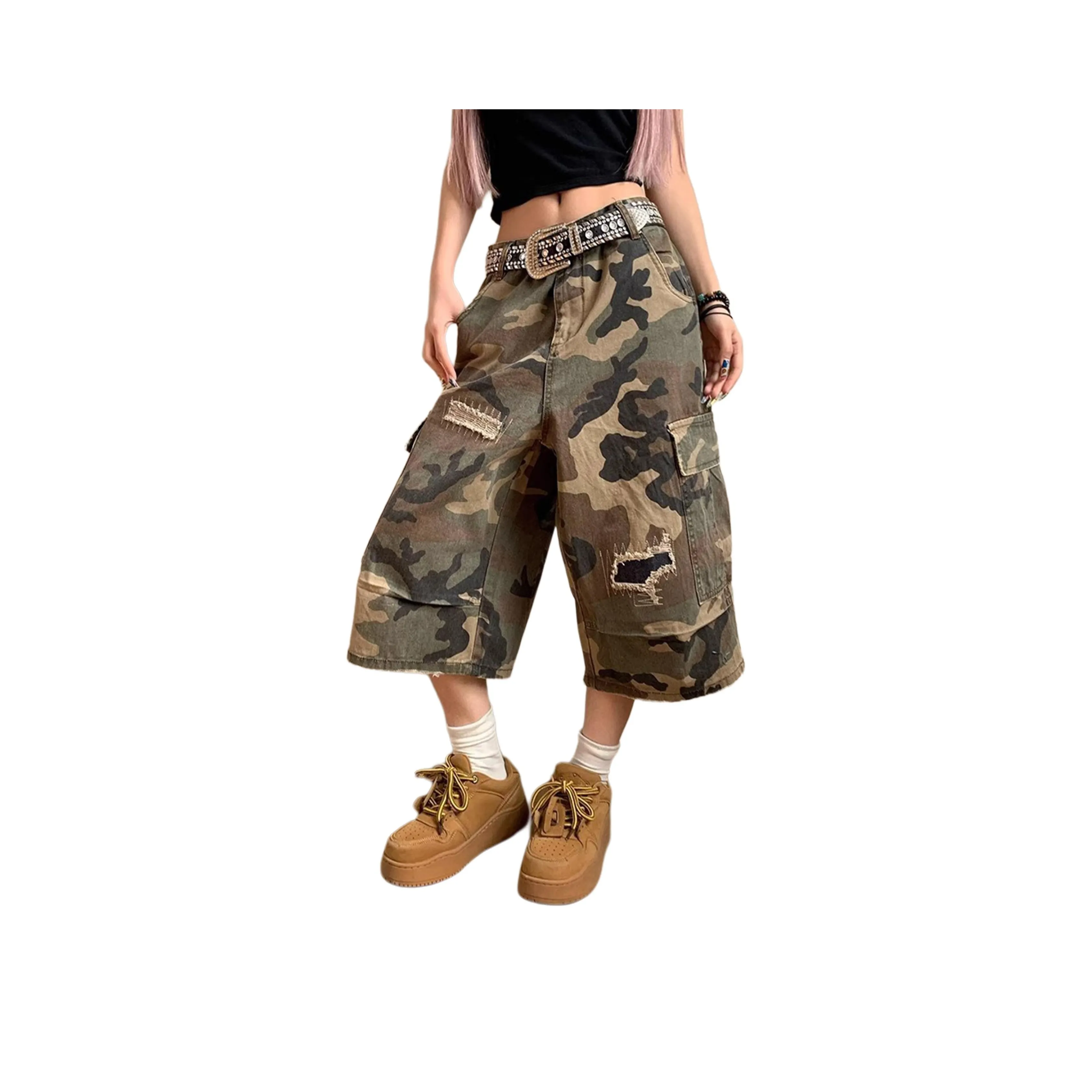 COMOWA Карго шорты унисекс камуфляж