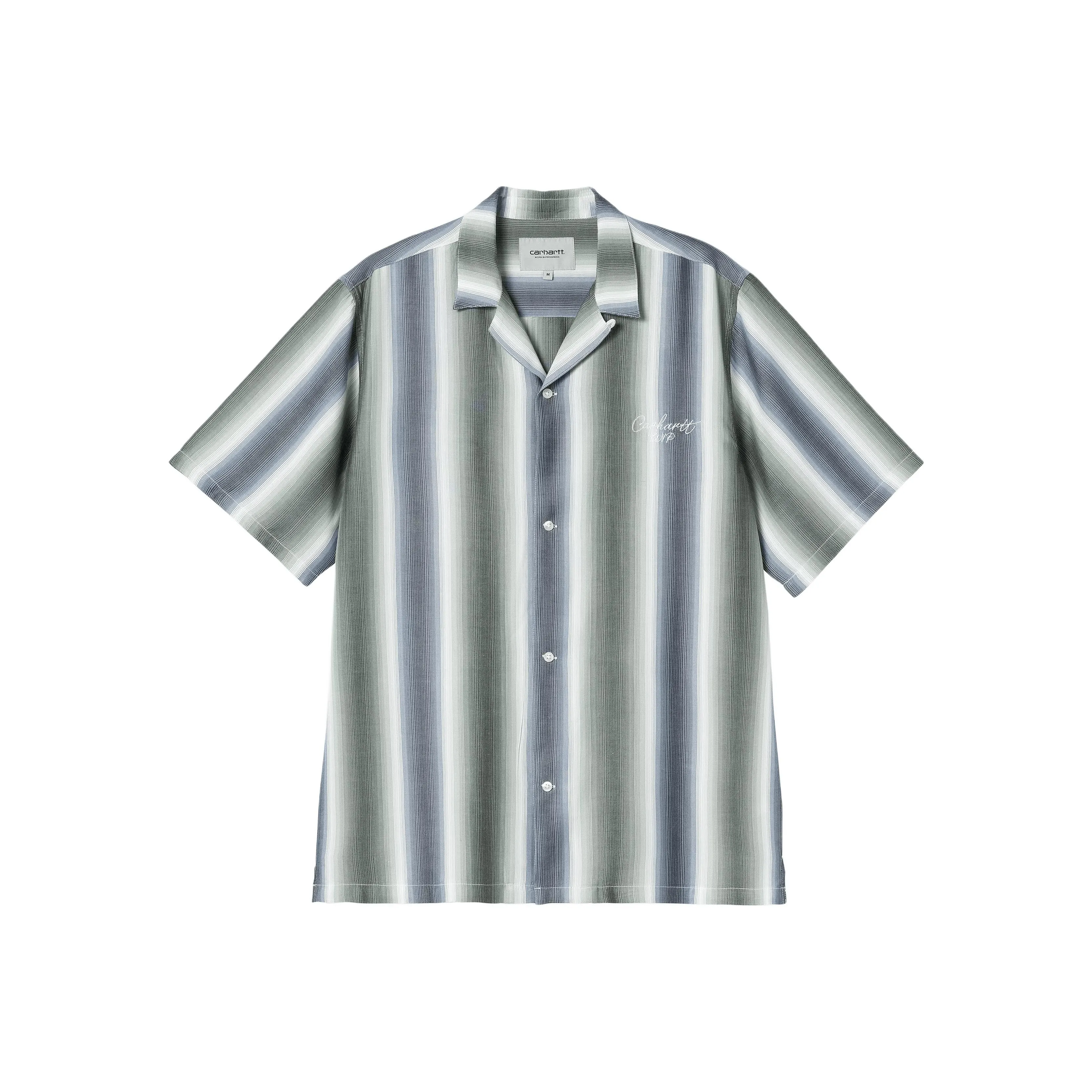 Carhartt WIP SS25 Серый Зеленый Мужские Рубашки