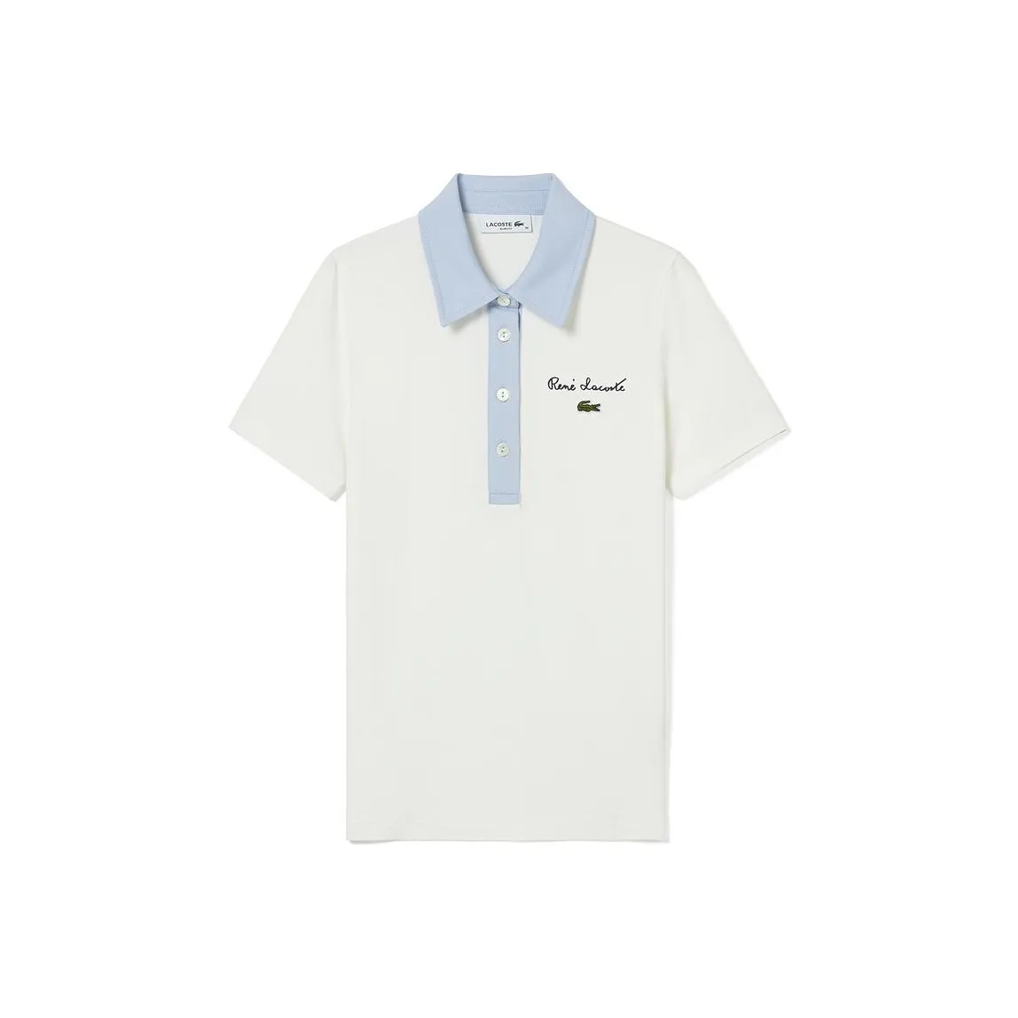 LACOSTE Polo Shirt Women's Blue White