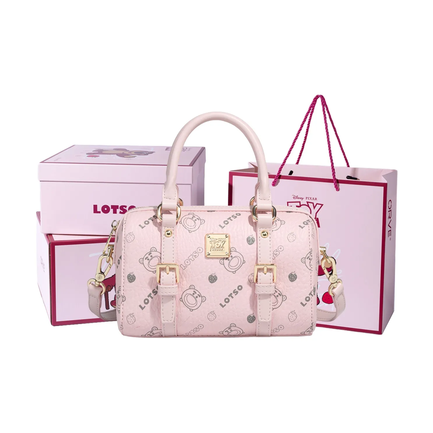 Disney Strawberry Bear Series ПВХ Сумка через плечо Сумка Женская Многоцветная