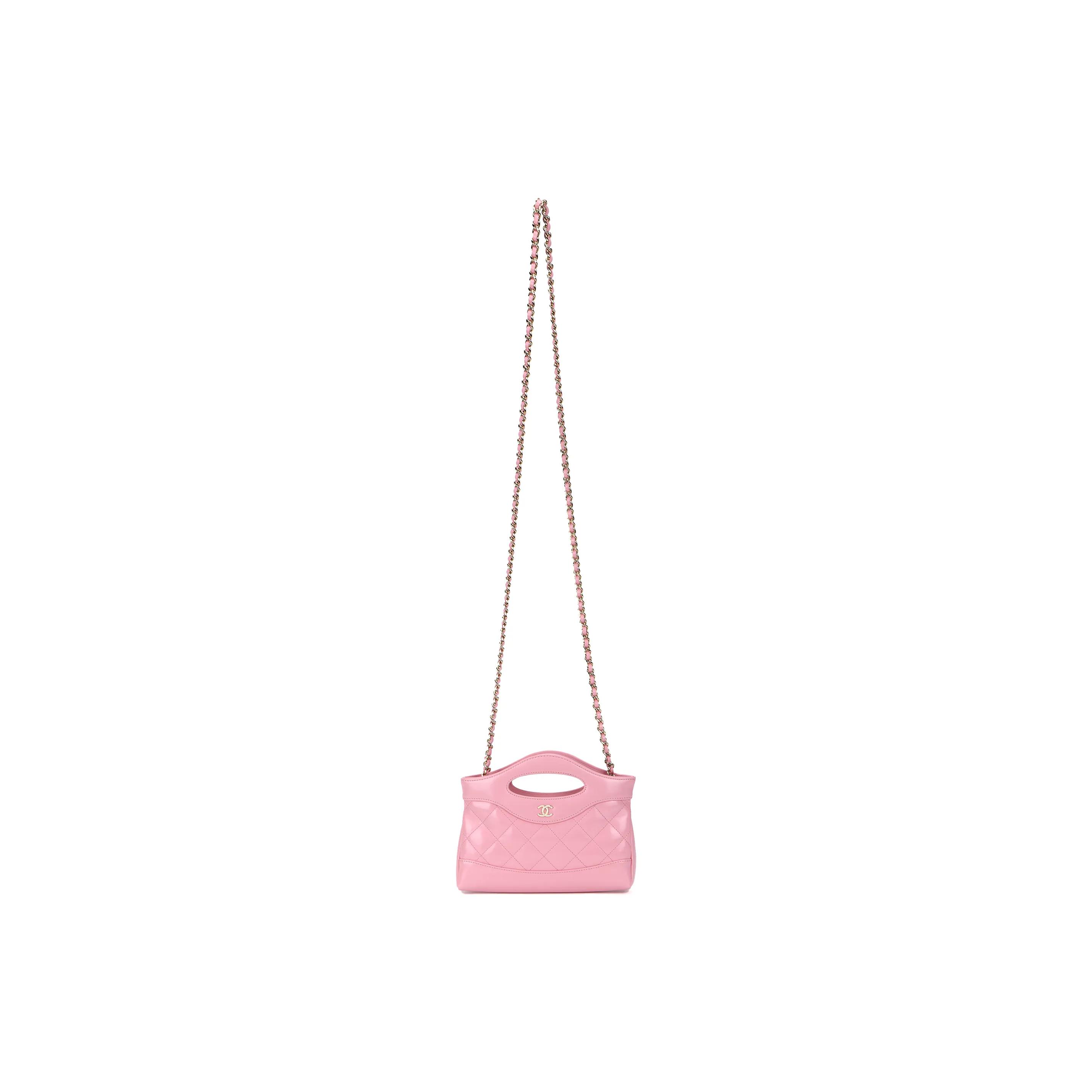 CHANEL Polished Lambskin Shoulder Bag, Crossbody Bag, Handbag Women's Pink