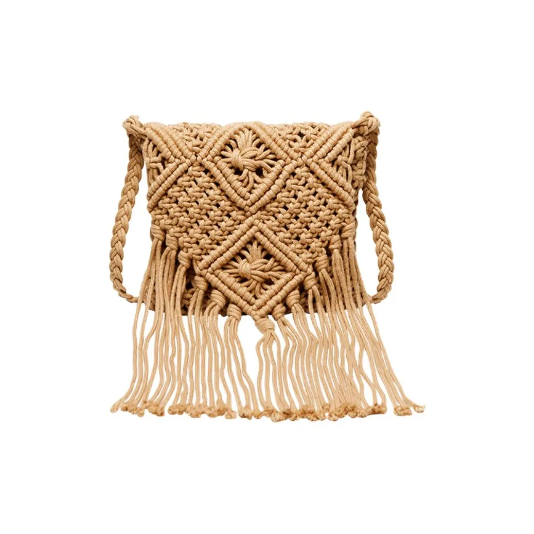 15 MINS Ткань Сумка через плечо Женская Хаки Экрю