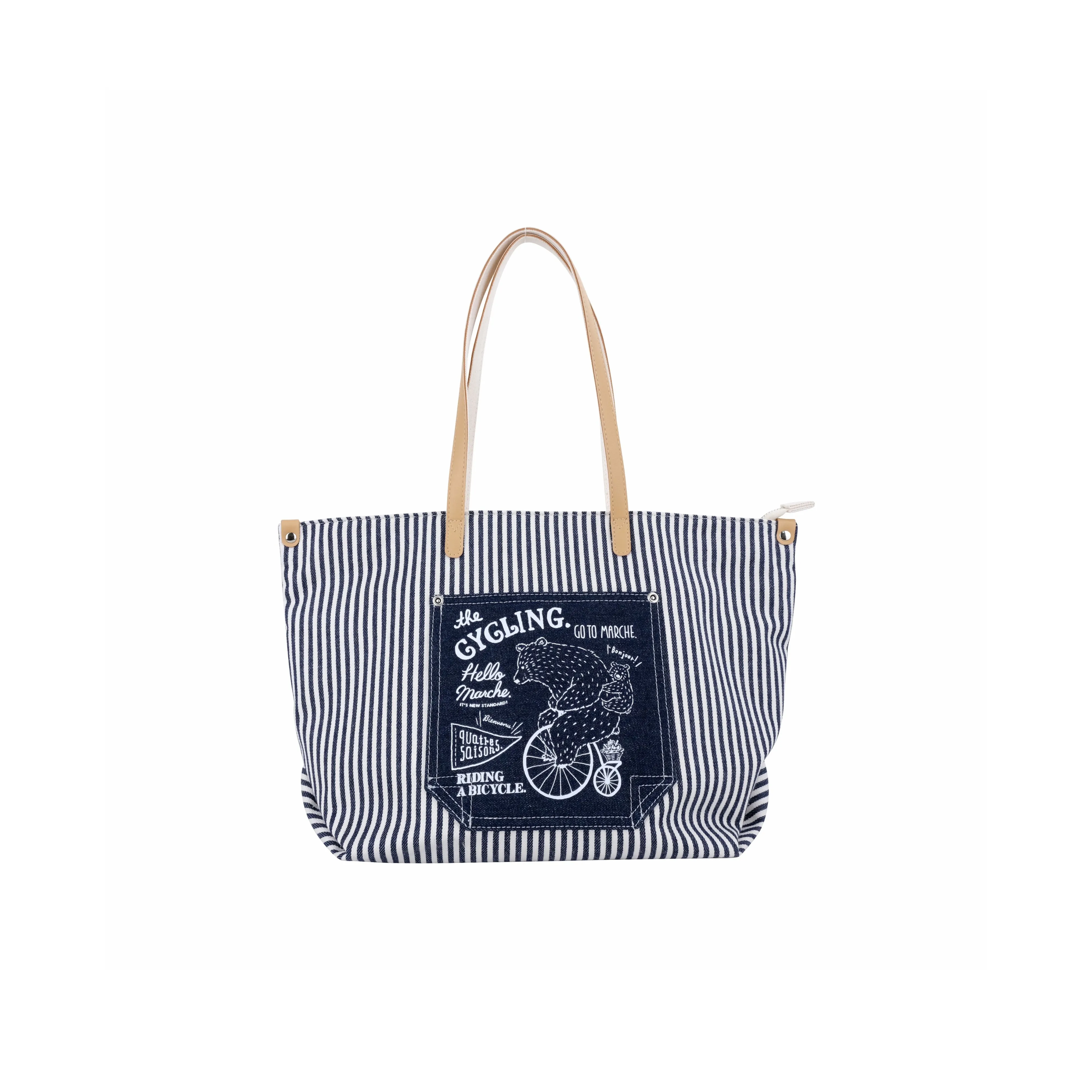 Hello Marche Холст Плечевая сумка Унисекс Темно-синий