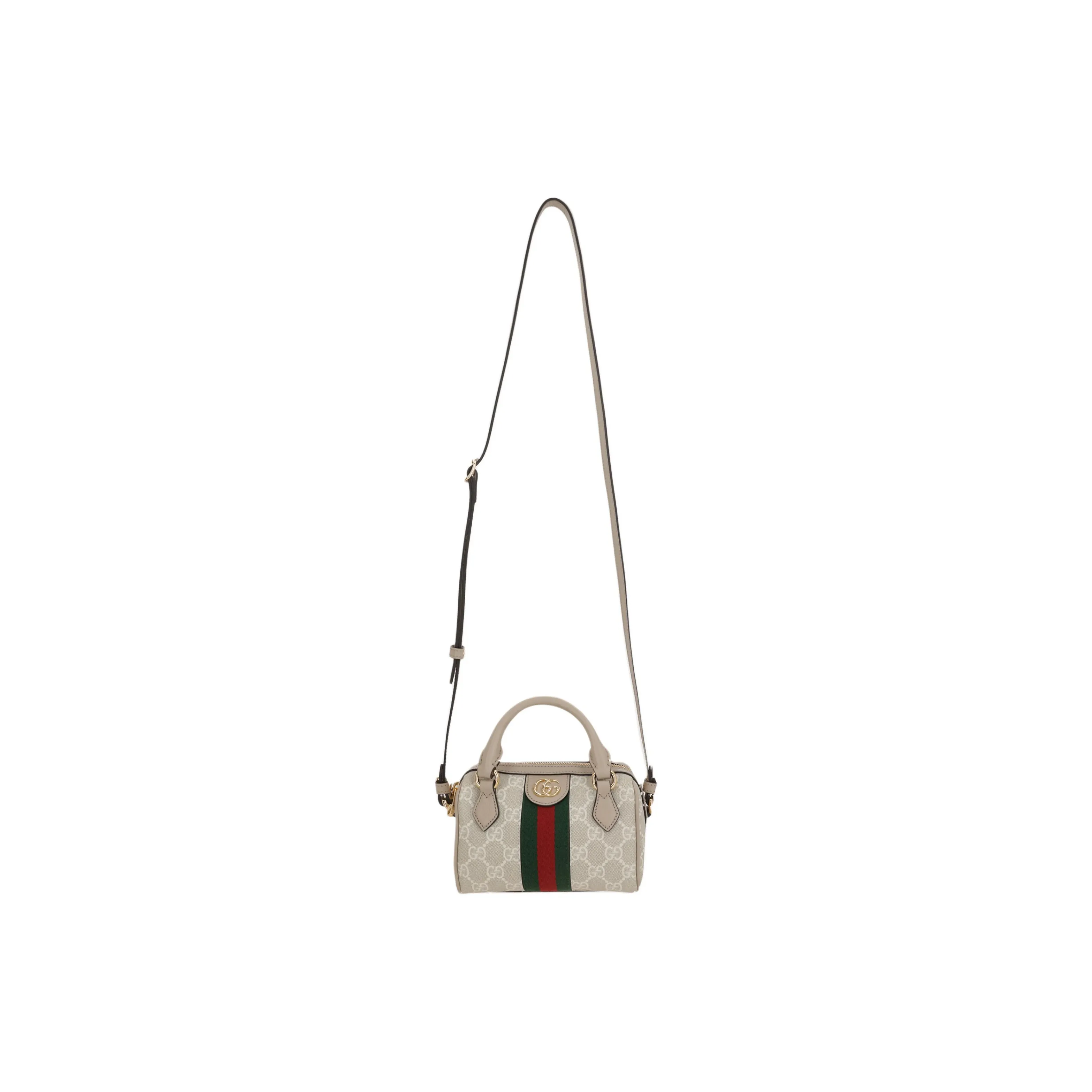 GUCCI Ophidia GG Supreme Canvas Boston Bag, Shoulder Bag, Crossbody Bag, Handbag Mini Women's Beige & Oat