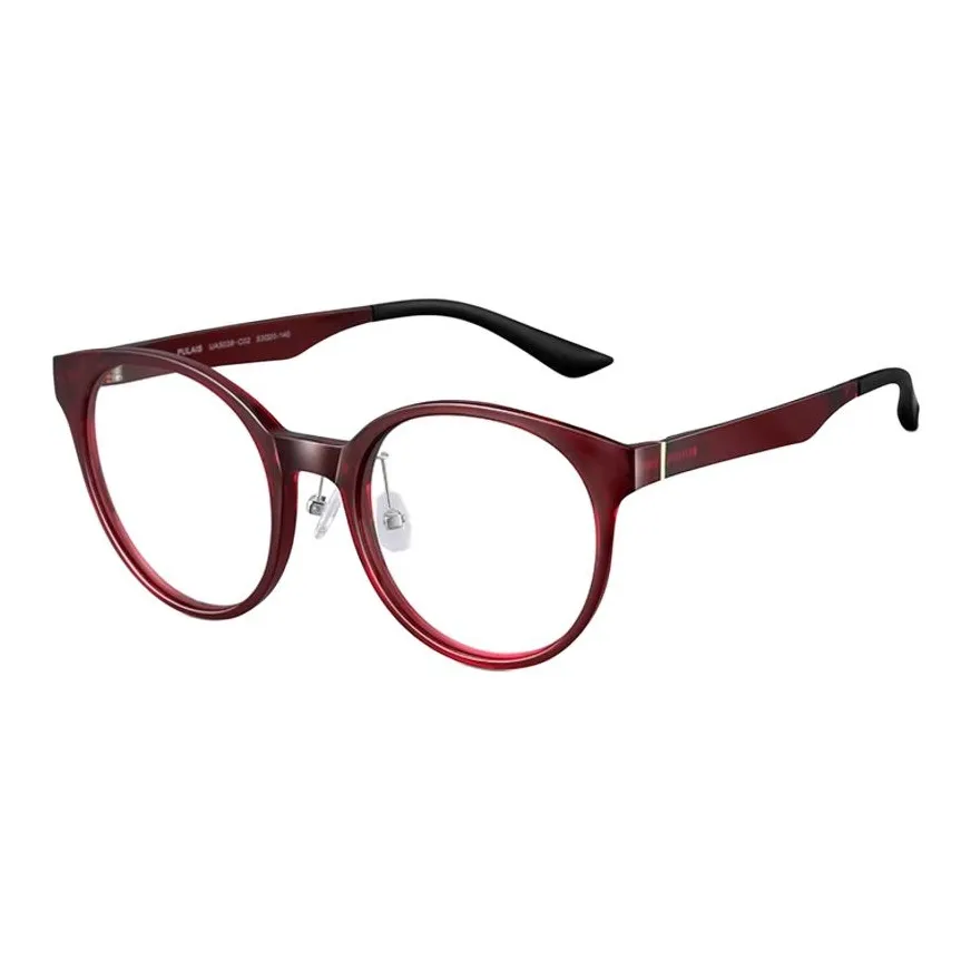 PULAIS Овал Оправы для очков Унисекс Бордовый