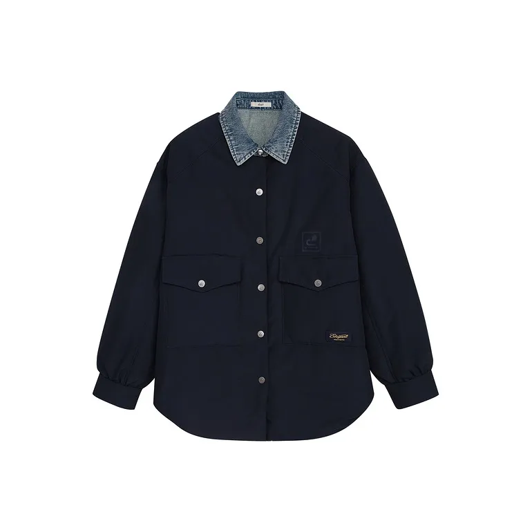 d'zzit Пуховик Женские Темно-синий