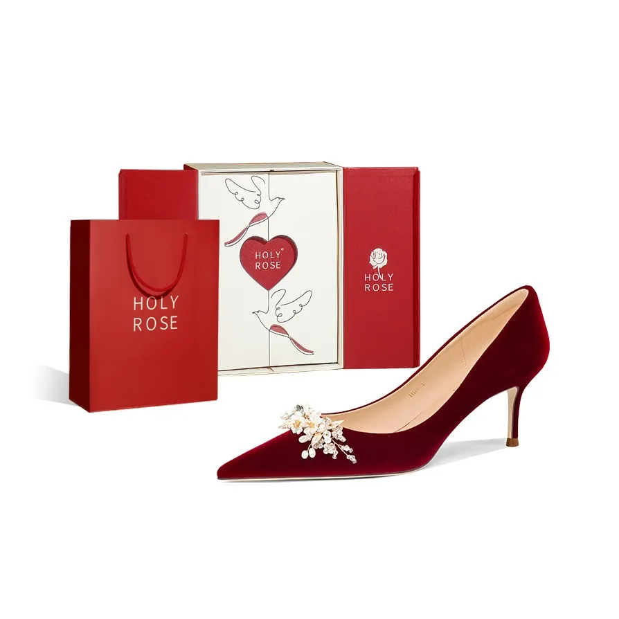 Holy Rose Узкий каблук Высокие каблуки Женские Бордовый